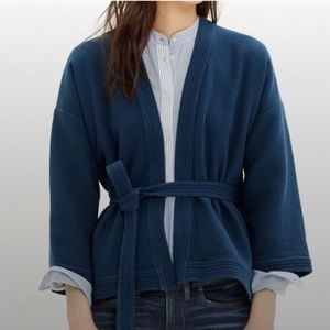 Madewell Kimono Wrap Blue Jacket/Sweater | S